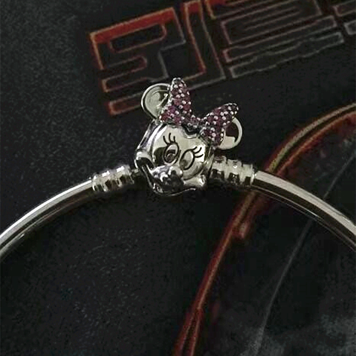 Pandora Minnie Mouse Clasp bangle Chain Bracelet