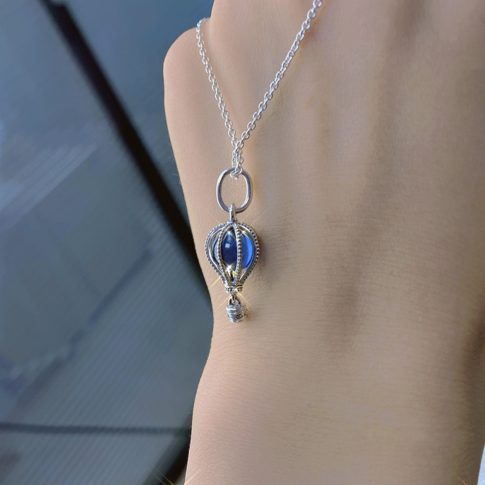 pandora necklace clavicle chain female 925 silver dream balloon necklace -45