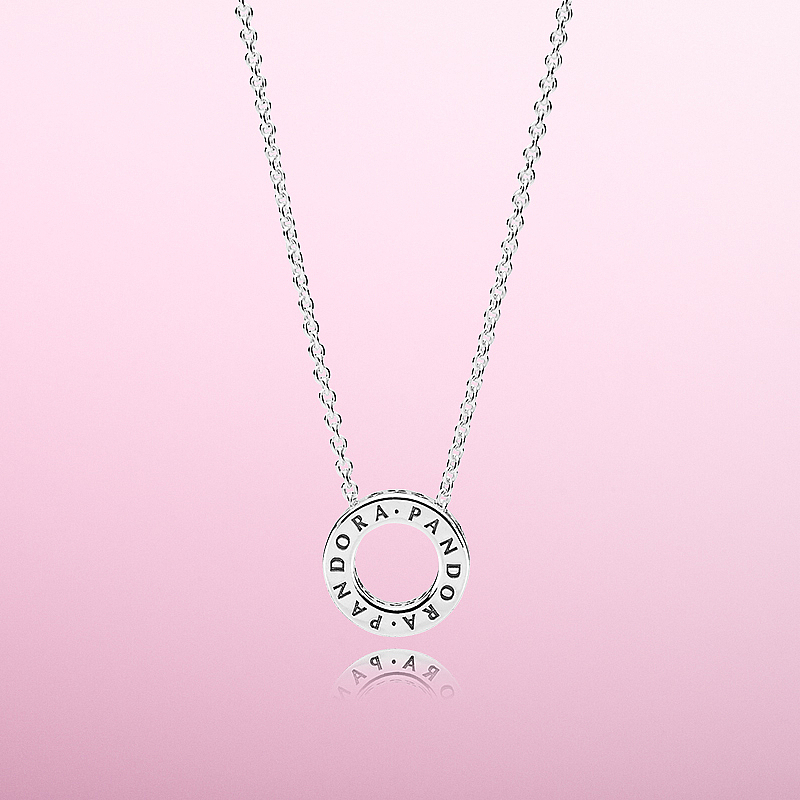 pandora silver hearts of pandora necklace -45cm