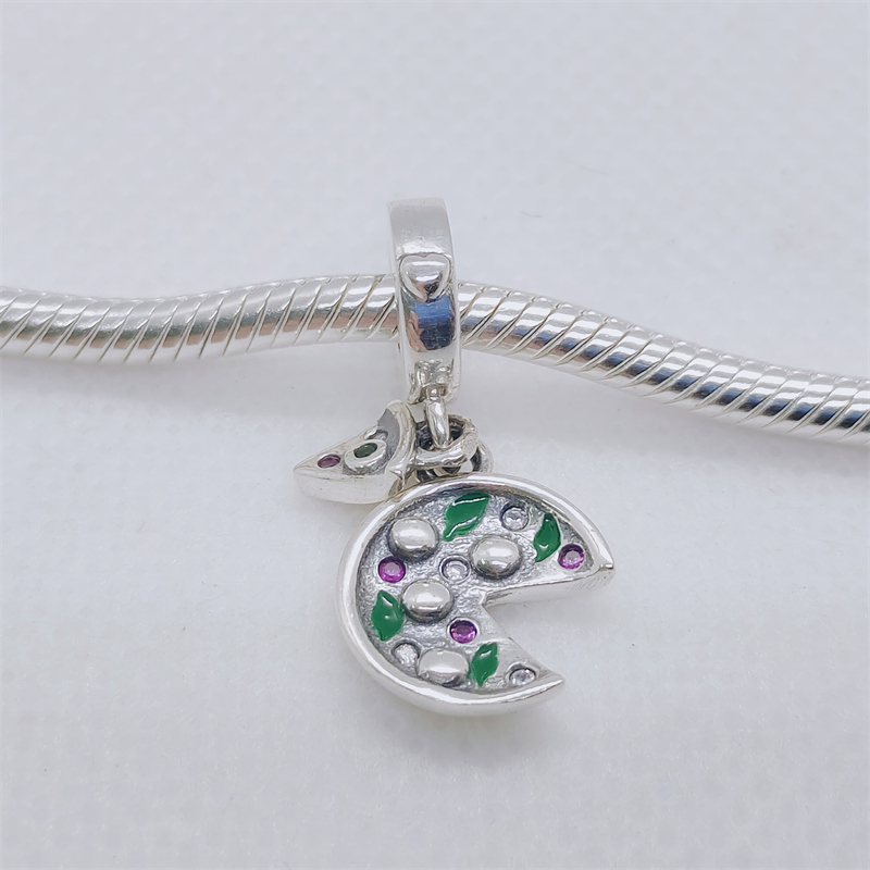 passion pizzapandora sterling silver with cz charm