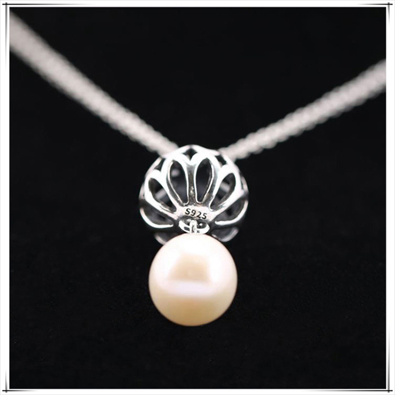 pandora sterling silver lantern pearl drop pendant necklace ale -50cm