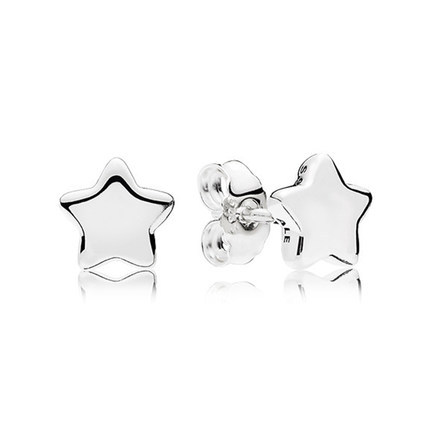 pandora s925 silver sparkling star stud earrings