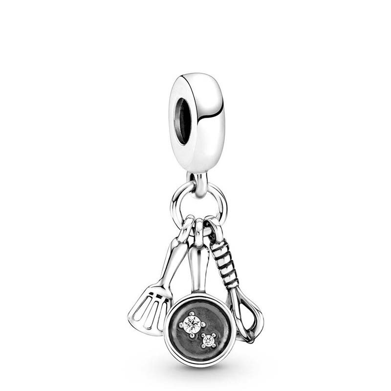 pandora 925 spatula frying pan & whisk dangle charm