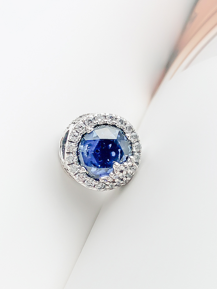 pandora necklace 925silver blue dazzling snowflake 45cm