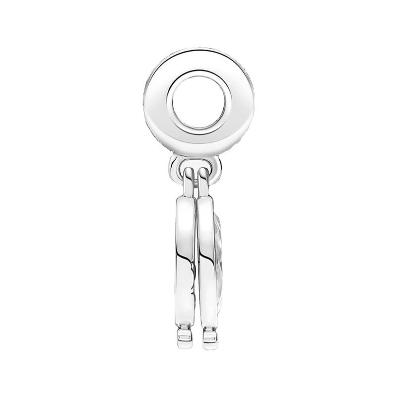 pandora 925 sterling silver, magnified star double dangle charm pendant