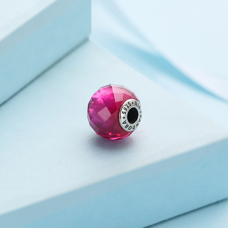 pandora essence collection happiness synthetic ruby bead