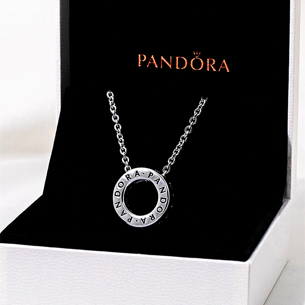 pandora silver hearts of pandora necklace -45cm