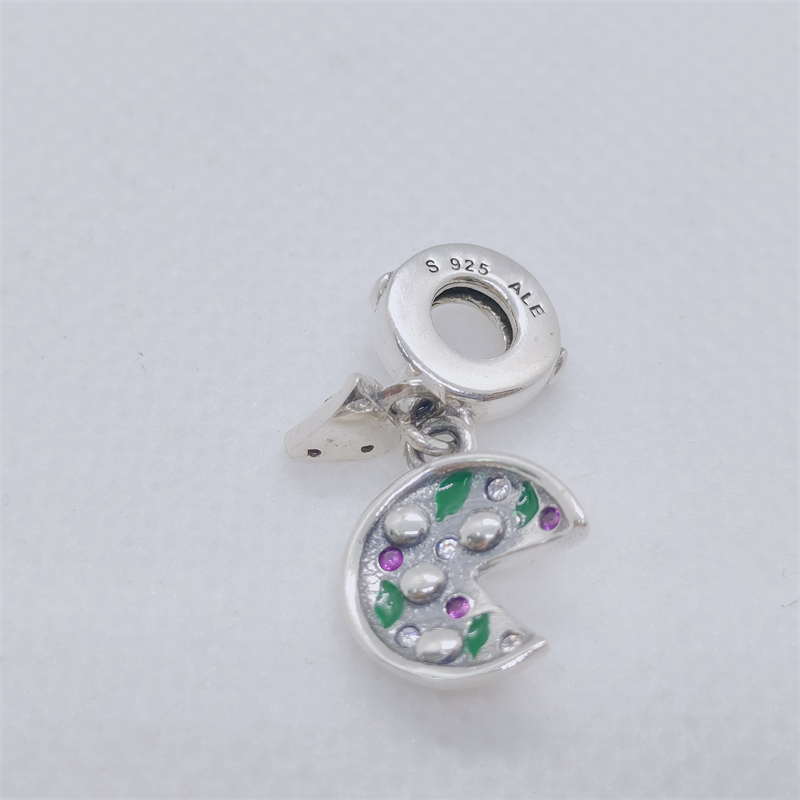 passion pizzapandora sterling silver with cz charm