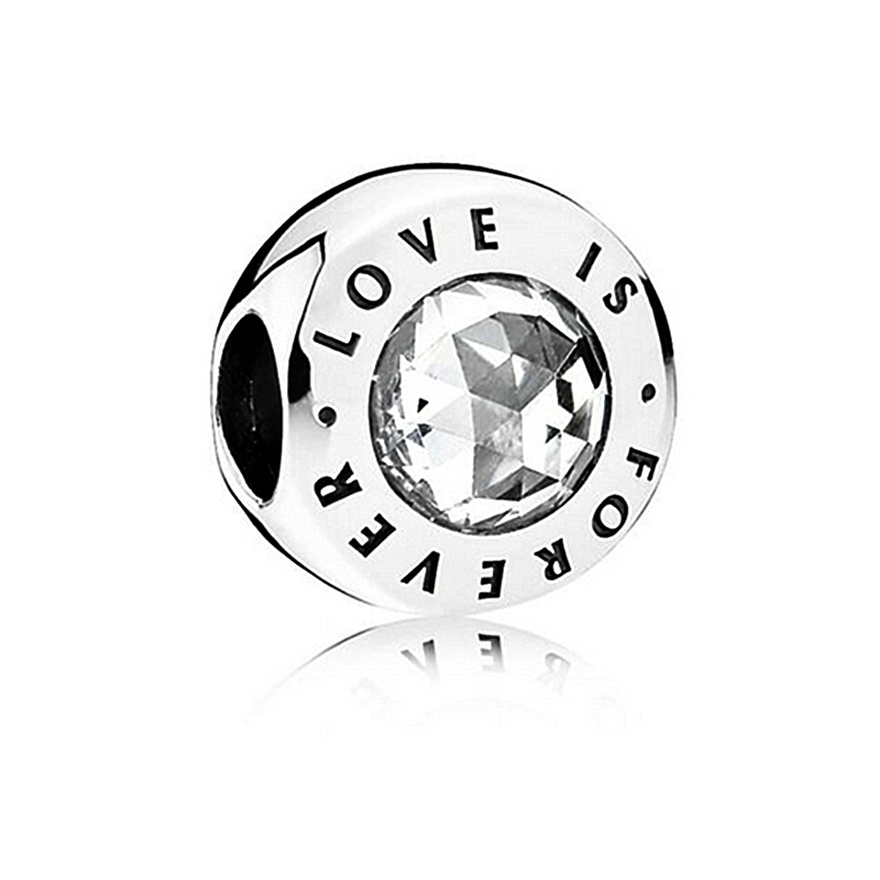 pandora love is forever clear cz charm