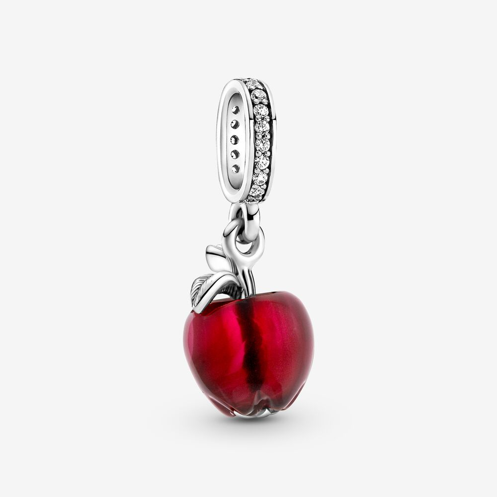 pandora schmuck silber charm-anhänger muranoglas roter apfel
