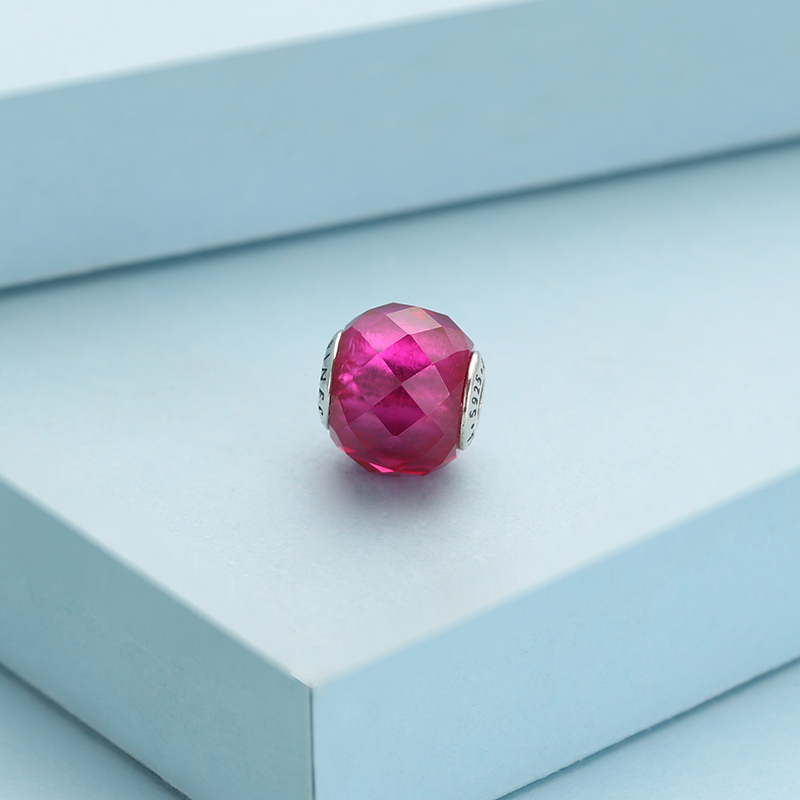 pandora essence collection happiness synthetic ruby bead