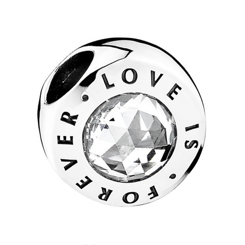 pandora love is forever clear cz charm