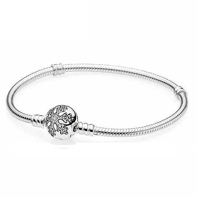 pandora  unique snowflake moments silver snake chain