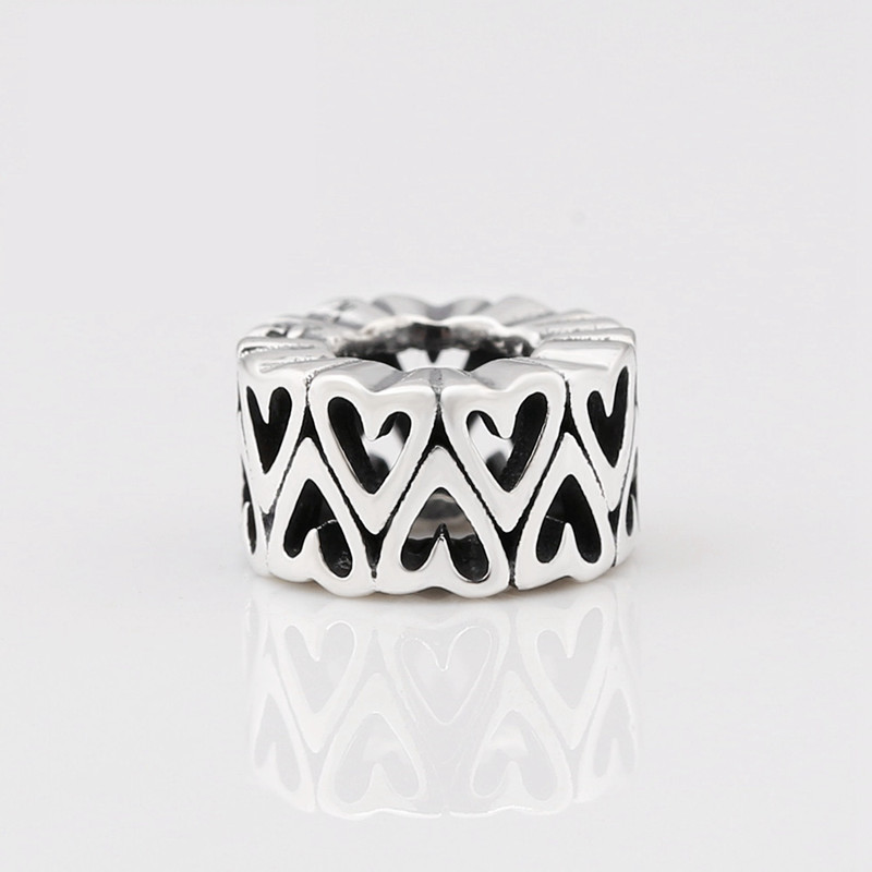 Pandora S925 sterling silver Talisman Hollowed-out Heart