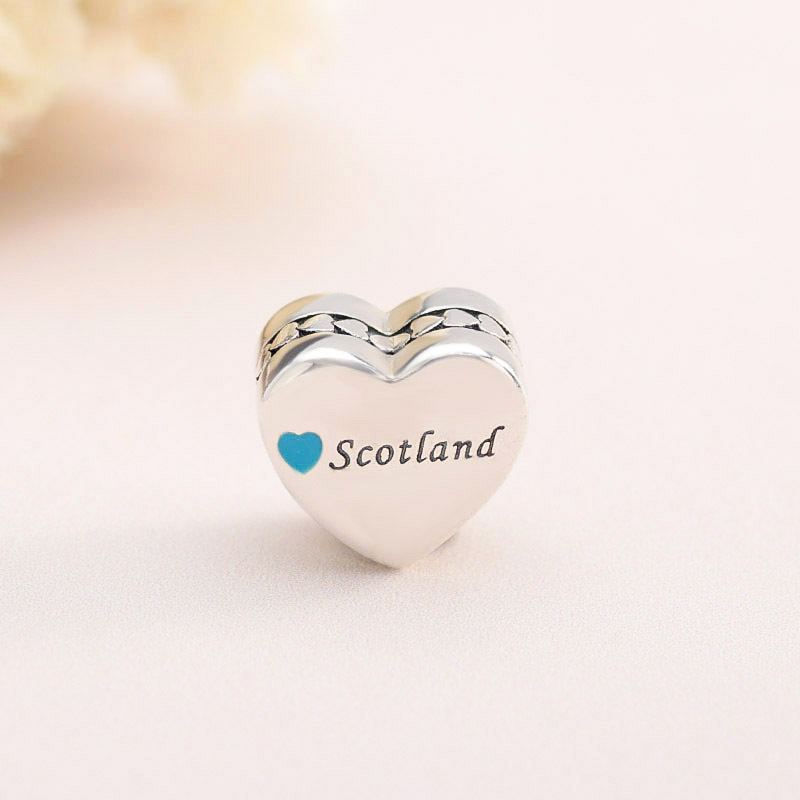 pandora scotland love heart 792015_e006 charm s925 ale bead new