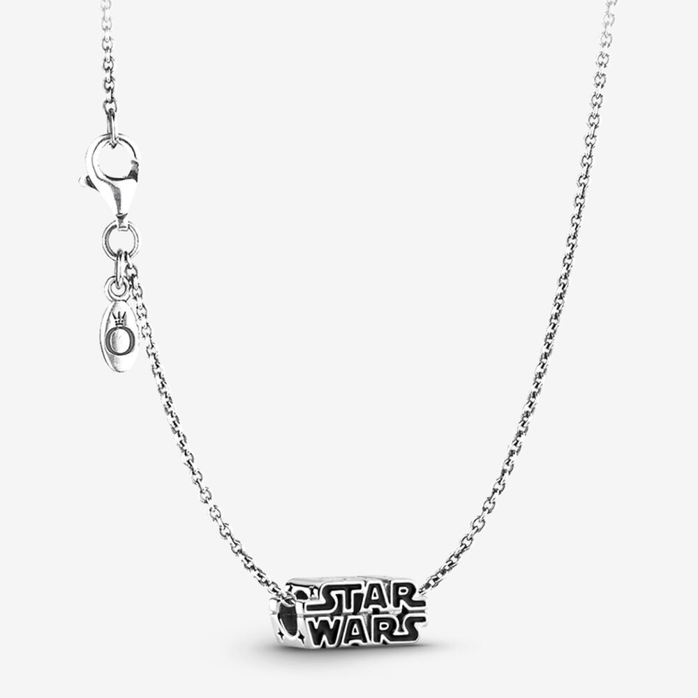 Pandora Silver 3D Logo Charm S925 Necklace - 45CM