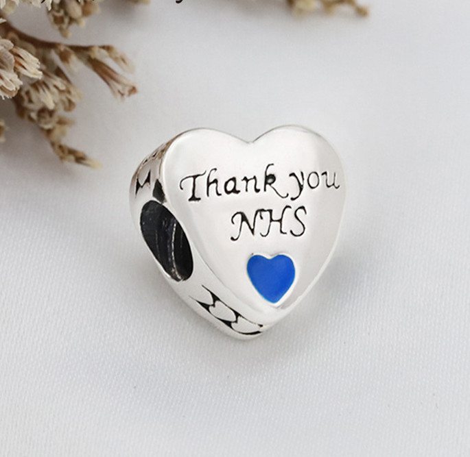 Pandora S925 ALE RRP NHS Heroes Charm Silver