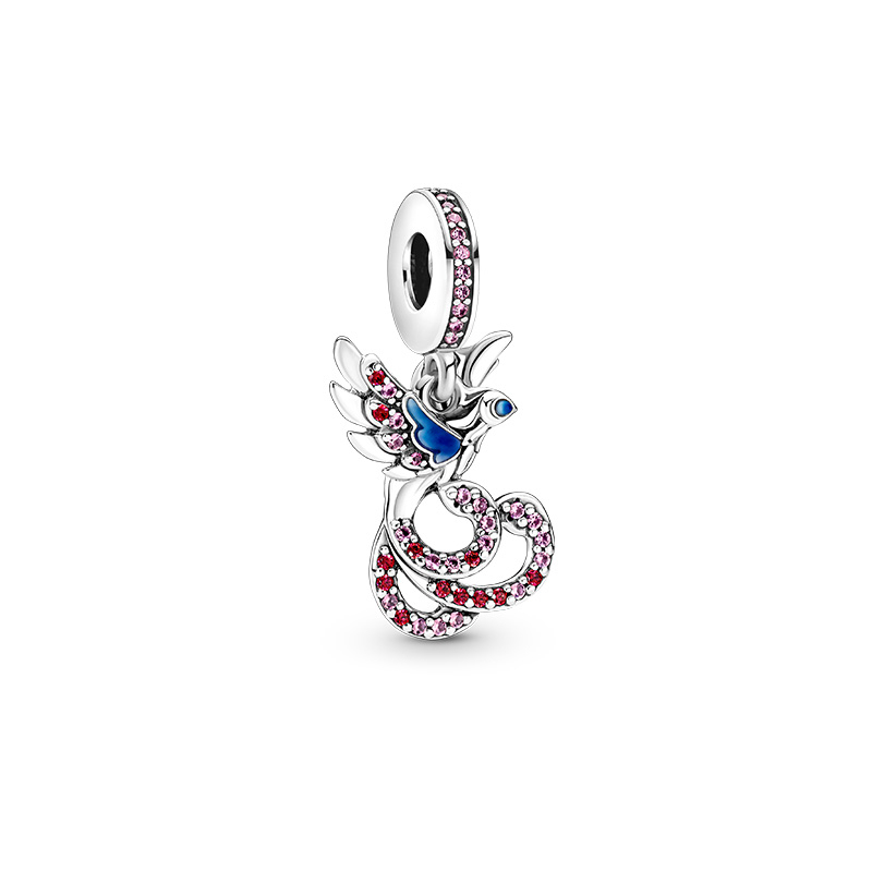 chinese mythical phoenix dangle ale s925 o pendant set necklace