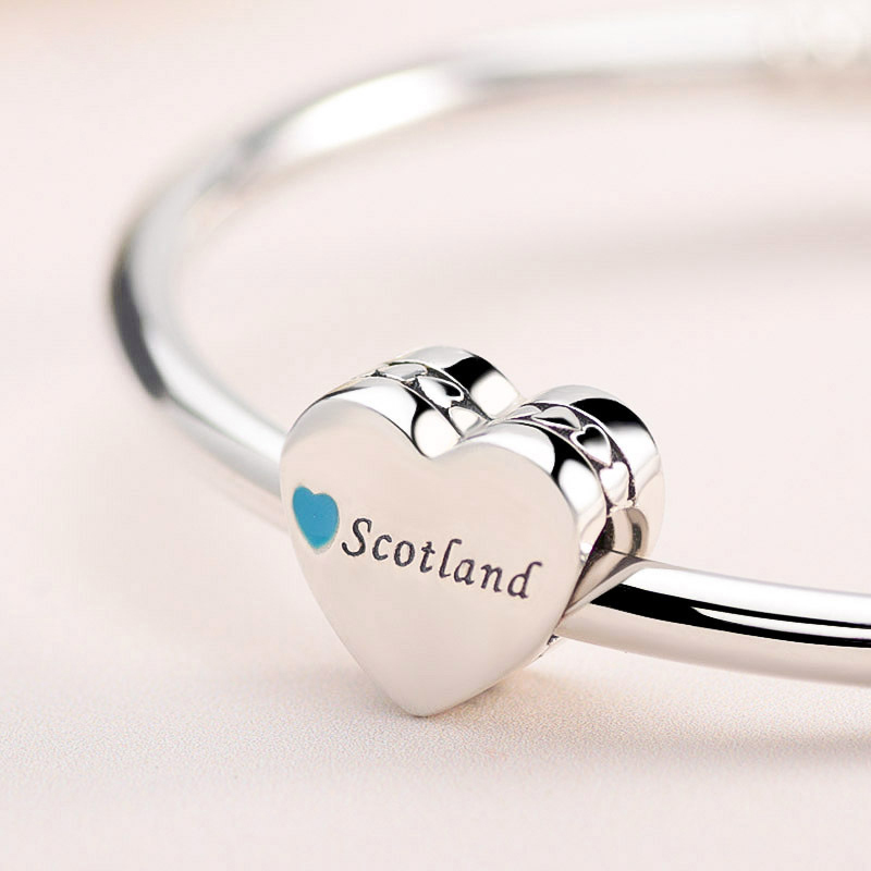 pandora scotland love heart 792015_e006 charm s925 ale bead new