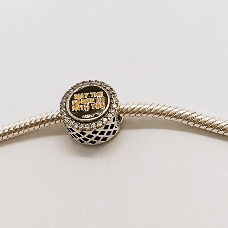 star wars  pandora- may the force be with you silver charm- new