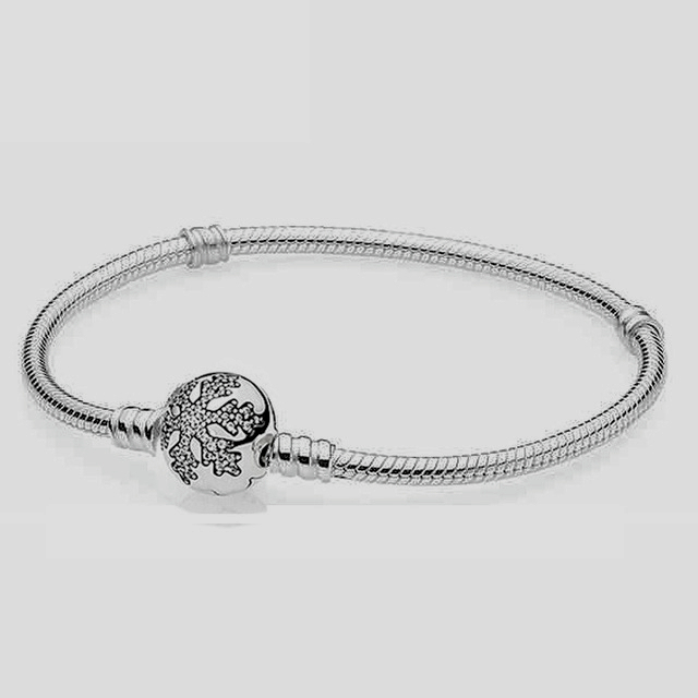 pandora  unique snowflake moments silver snake chain