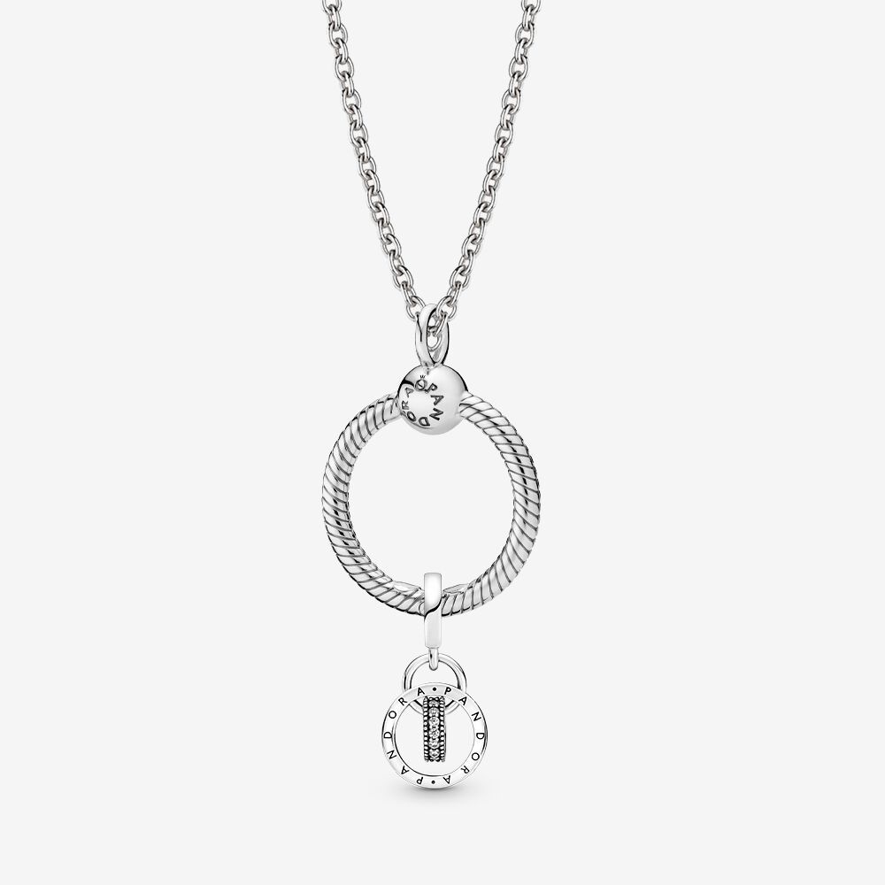 pandora  signature medium o pendant set gift s925 set