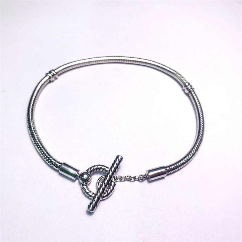 Pandora T - Bar Snake Chain Bracelet
