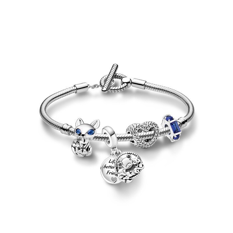 Pandora T - Bar Snake Chain Bracelet