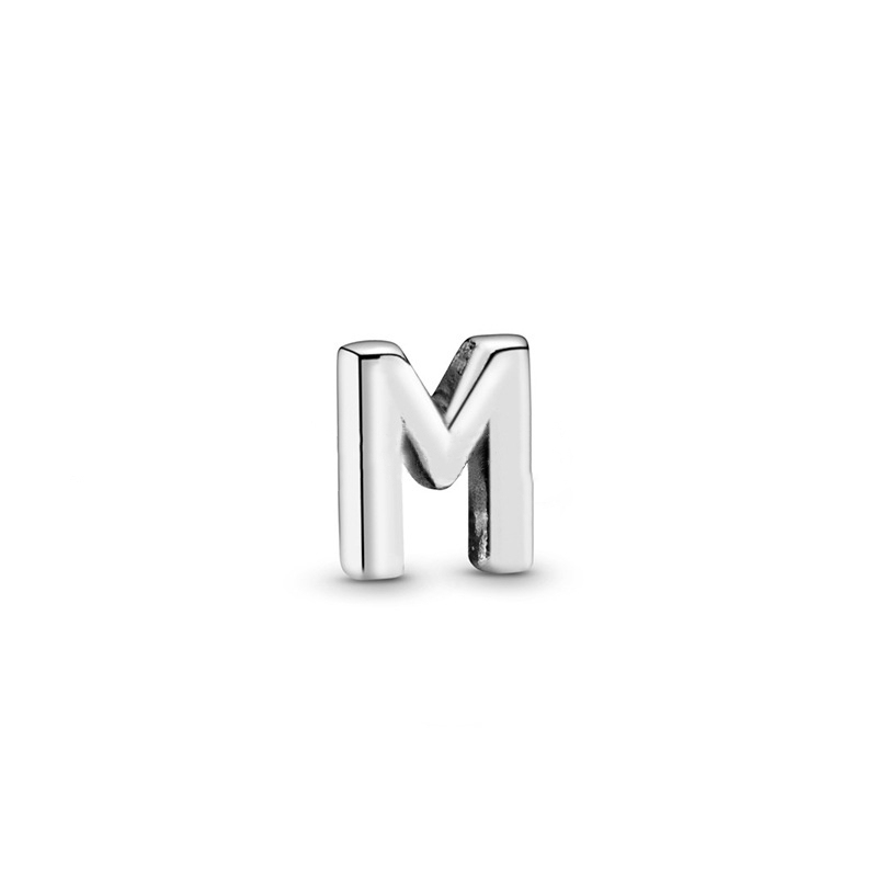 pandora  mini petite 26 letters"m"initial character floating locket charm