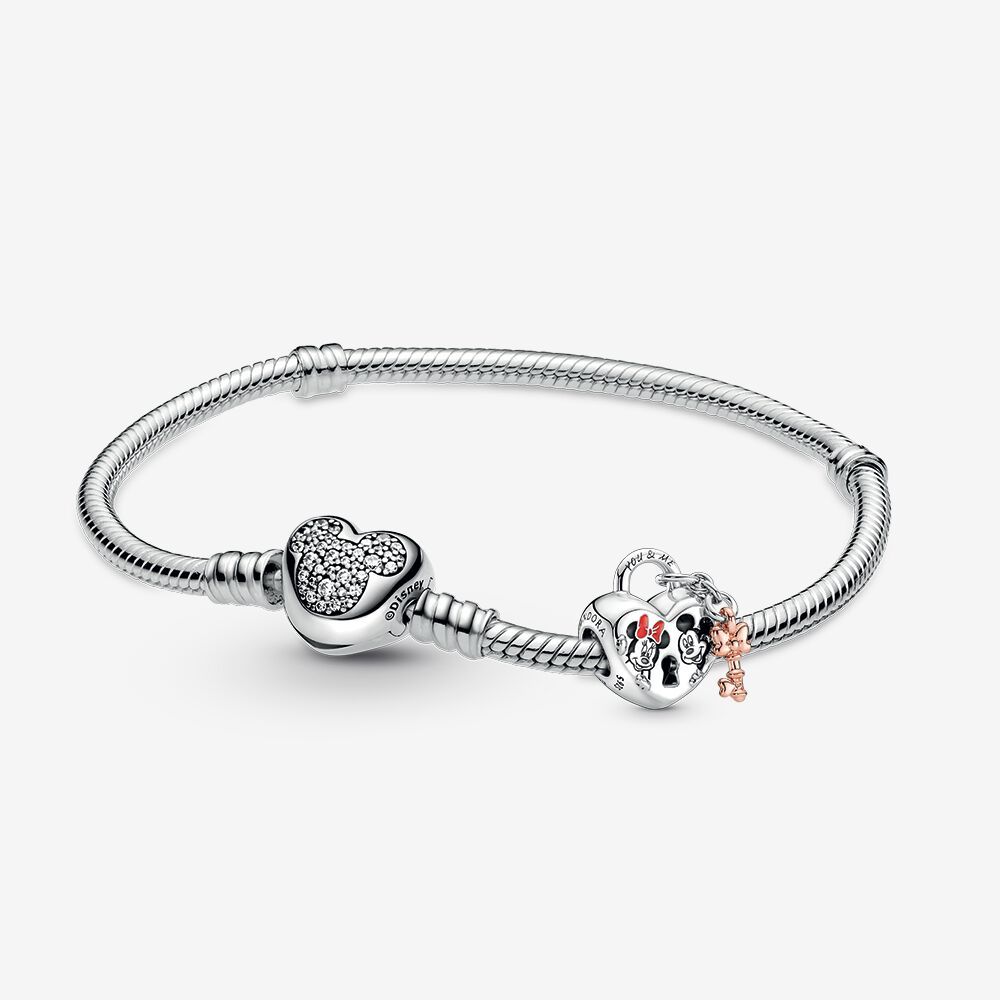 pandora  s925  lock and key charm and bracelet set