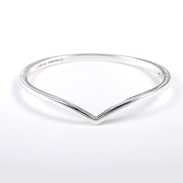 Pandora 925 Sterling Silver Shimmering Wish Bracelet Bangle Bracelet Clear CZ