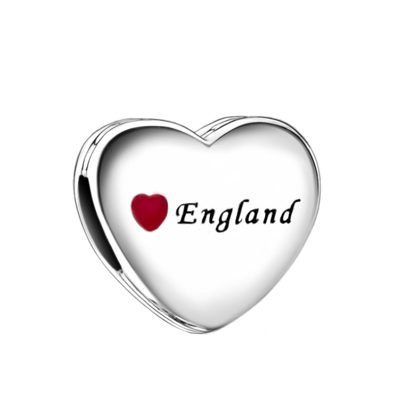 pandora  england love heart charm 792015_e024 s925 ale sterling silver