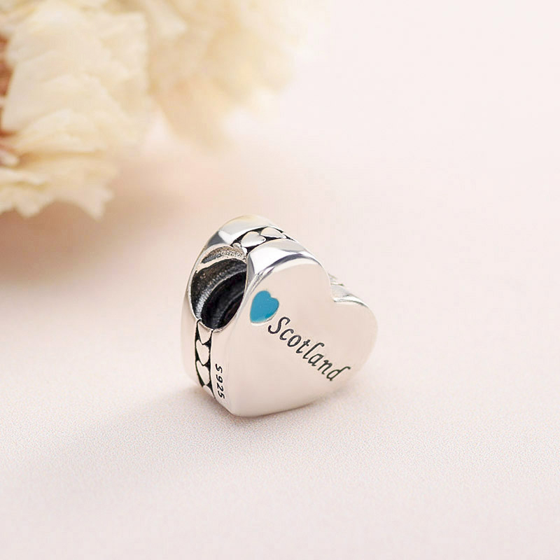 pandora scotland love heart 792015_e006 charm s925 ale bead new