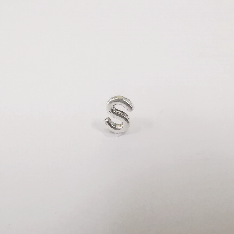 pandora  mini petite 26 letters"s"initial character floating locket charm