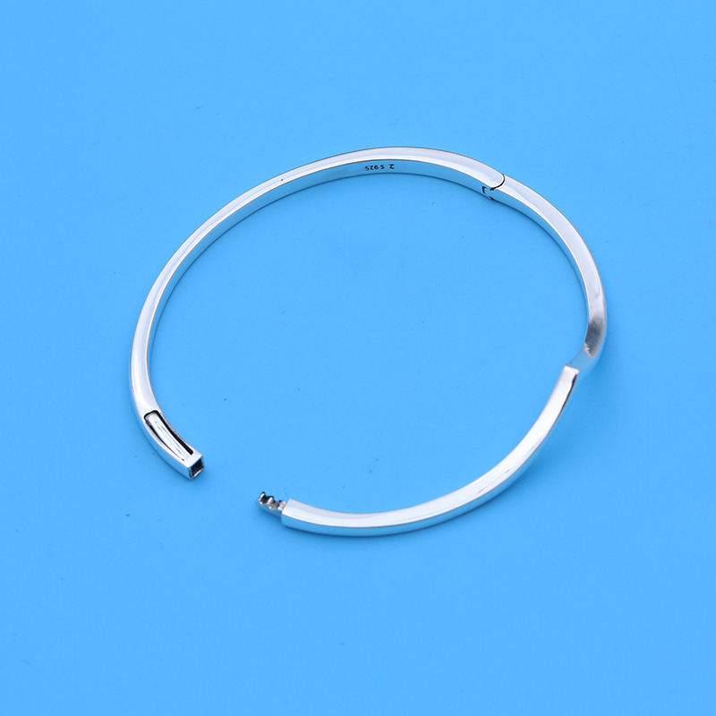 Pandora 925 Sterling Silver Shimmering Wish Bracelet Bangle Bracelet Clear CZ