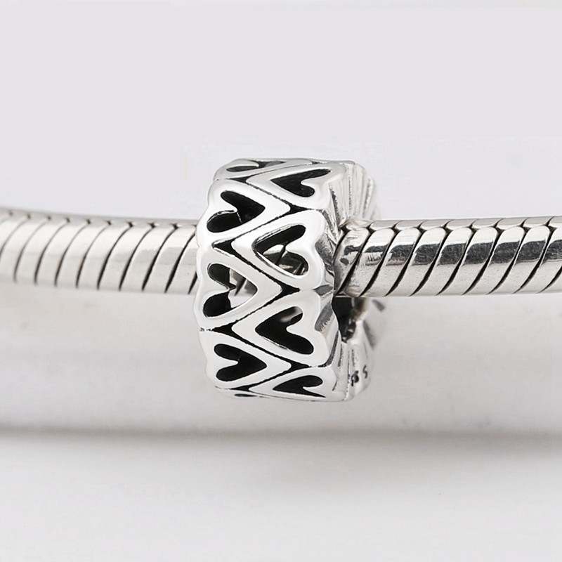 Pandora S925 sterling silver Talisman Hollowed-out Heart