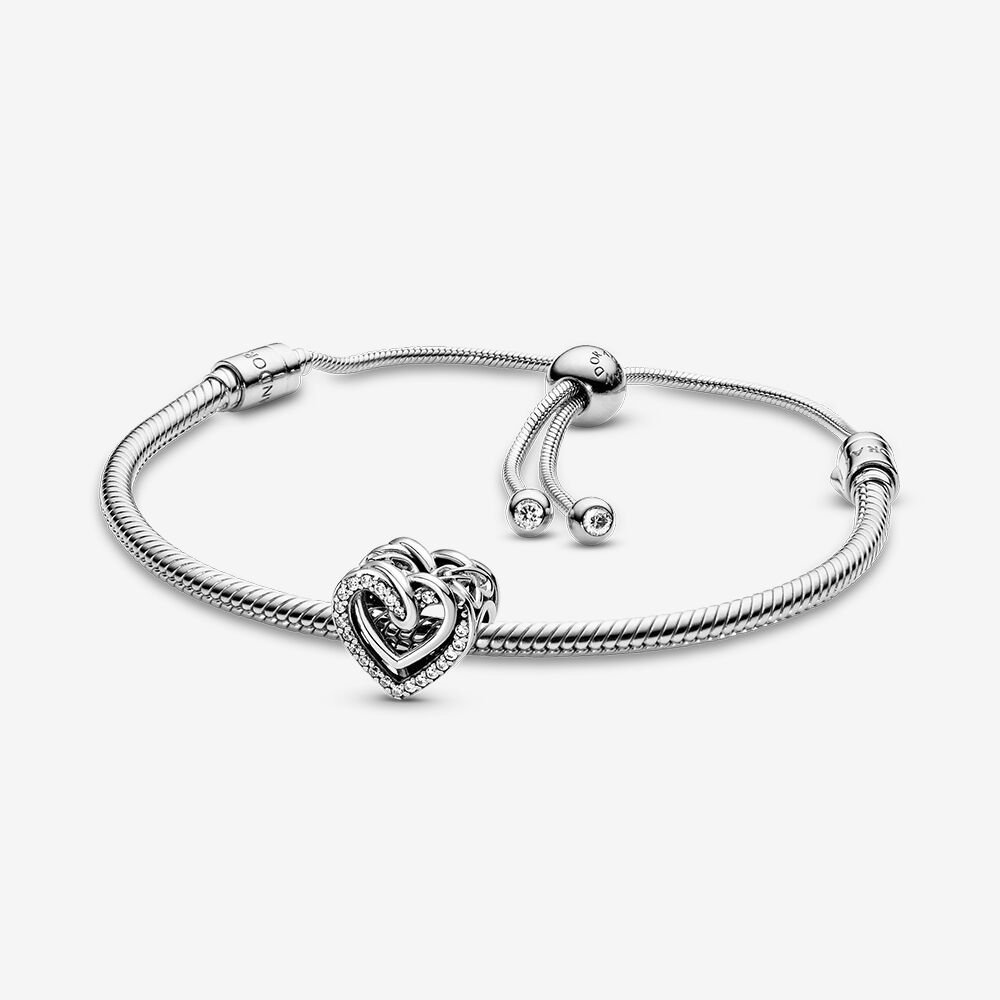 s925pandora  sparkling entwined charm & bracelet ale gift set