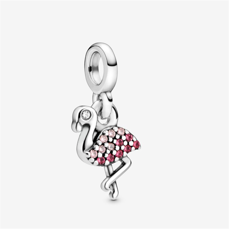 FLAMINGO CHARM BIRD PENDANT 925 REAL STERLING SILVER