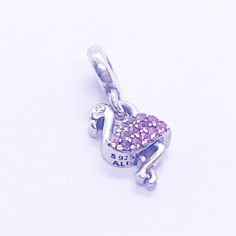 FLAMINGO CHARM BIRD PENDANT 925 REAL STERLING SILVER