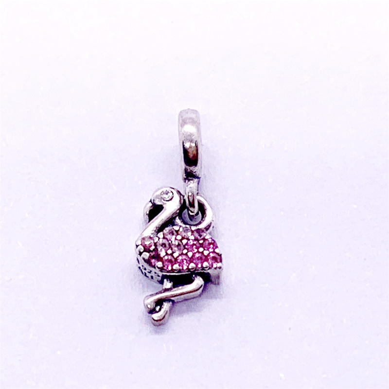 FLAMINGO CHARM BIRD PENDANT 925 REAL STERLING SILVER