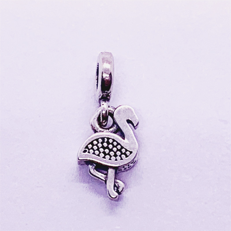 FLAMINGO CHARM BIRD PENDANT 925 REAL STERLING SILVER