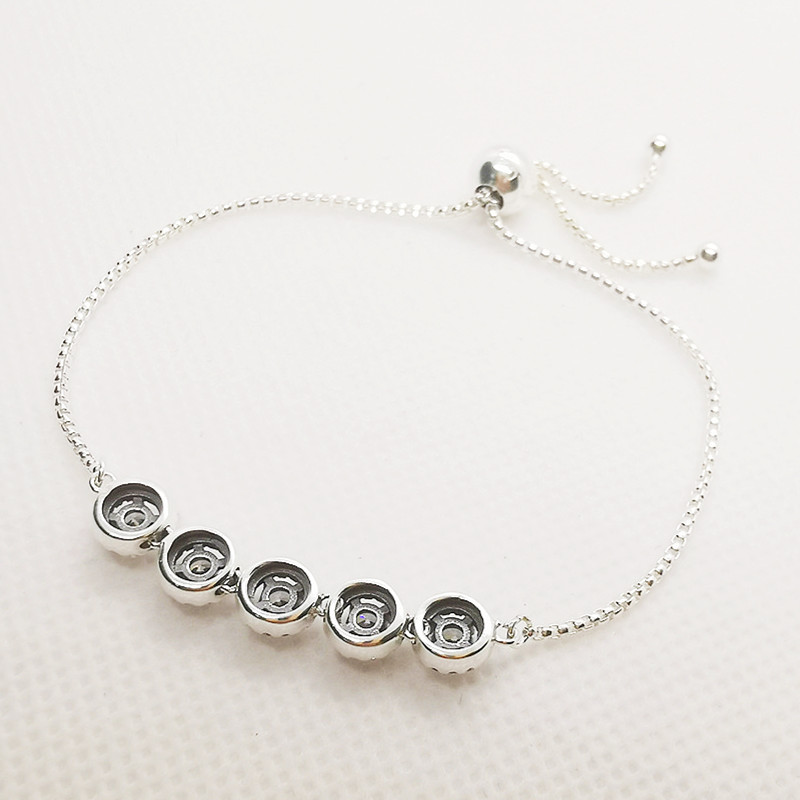 Pandora Round Sparkle Slider Bracelet (Adjustable)