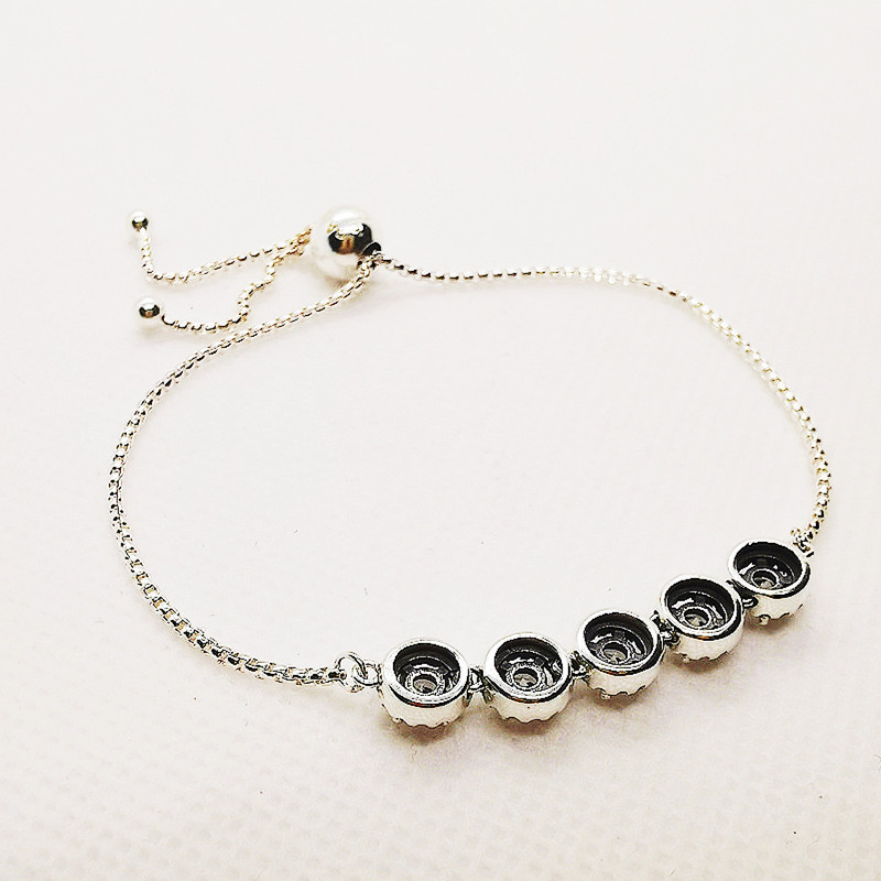 Pandora Round Sparkle Slider Bracelet (Adjustable)