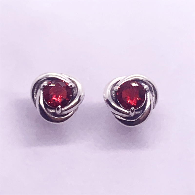 Pandora January Birthstone Eternity Circle Stud Earrings