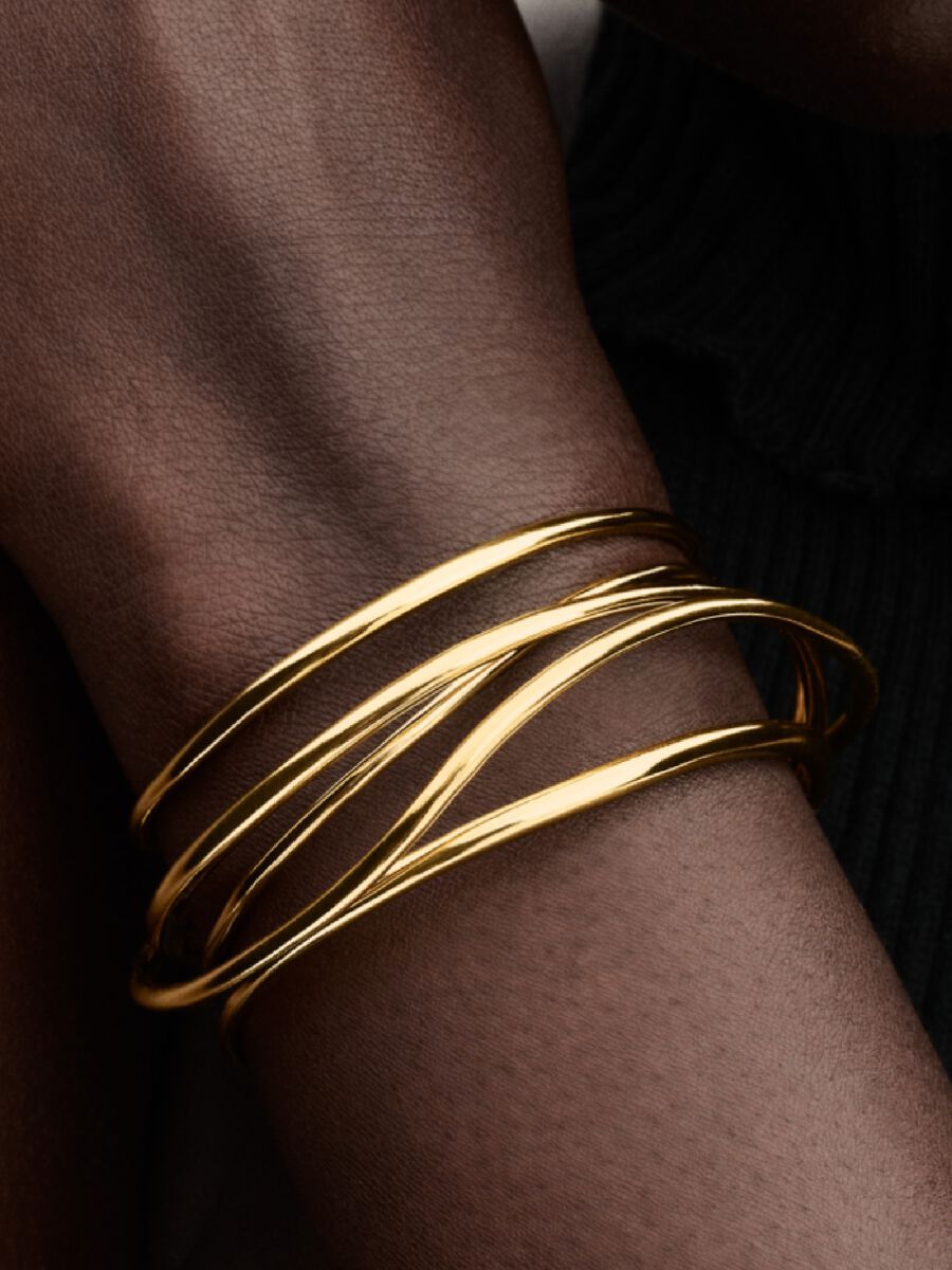 pandora Organically Shaped Wired Open Bangle