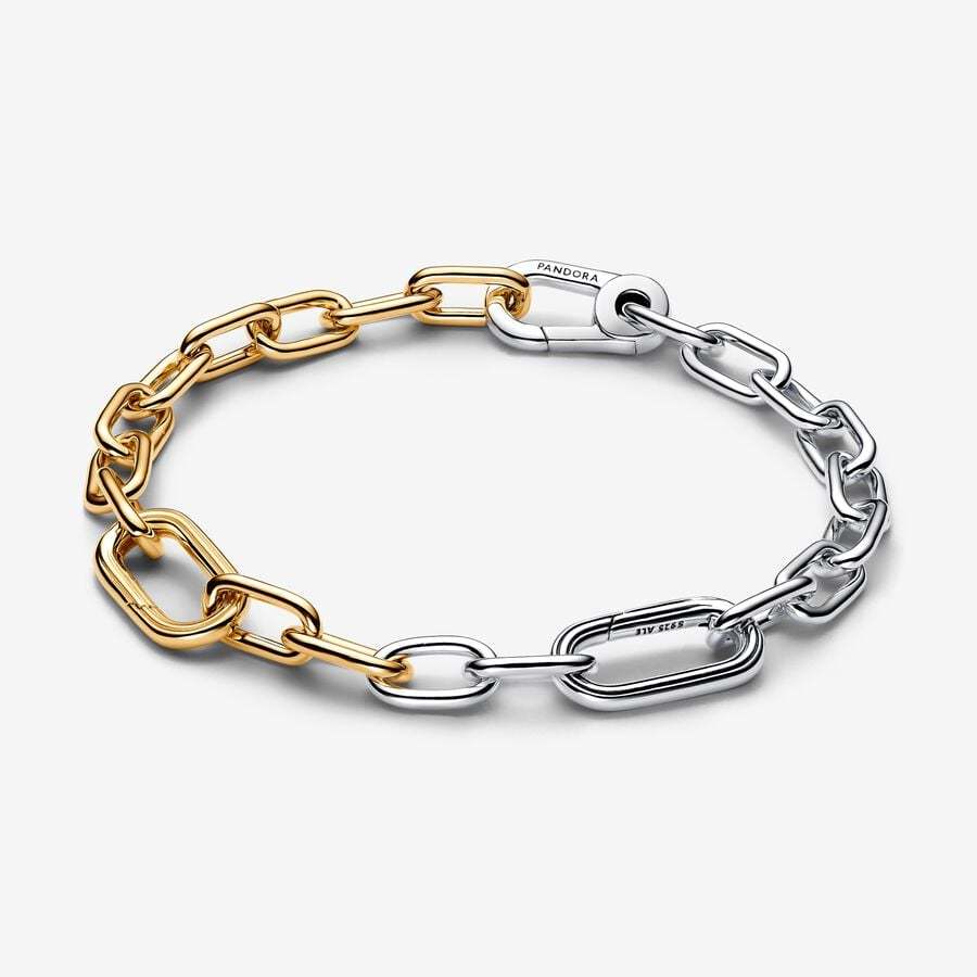 Pandora Gold Silver Link Chain Bracelet ALE