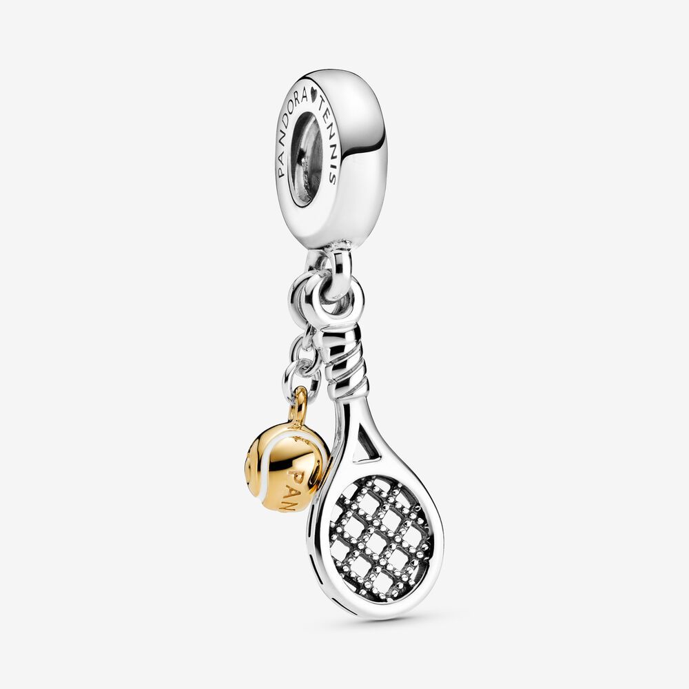 PANDORA Shine & 925 Tennis Racket & Ball Charm Pendant