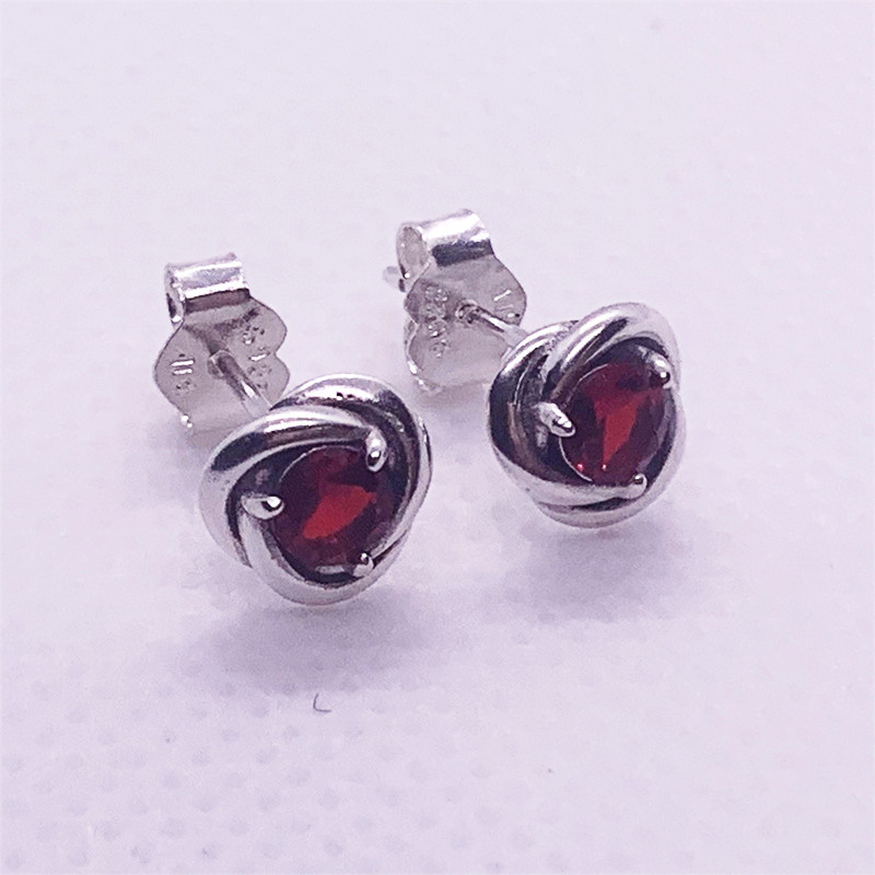Pandora January Birthstone Eternity Circle Stud Earrings