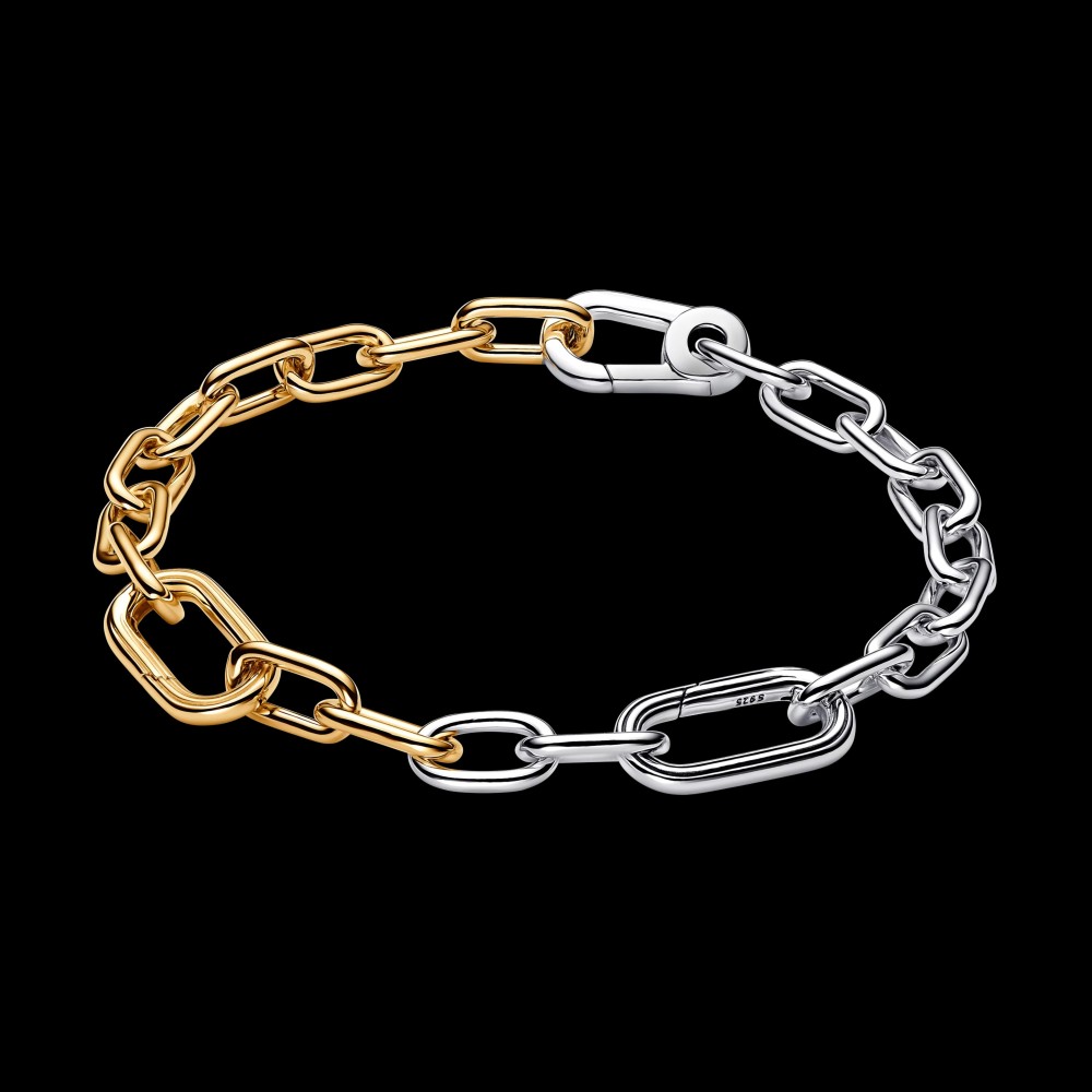 Pandora Gold Silver Link Chain Bracelet ALE