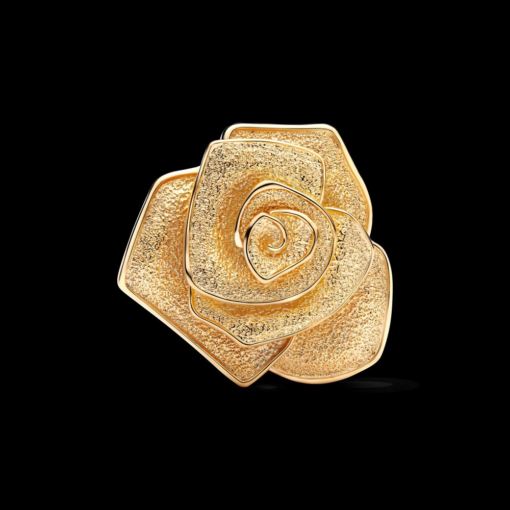 PANDORA Gold Rose in Bloom Oversized Charm ALE